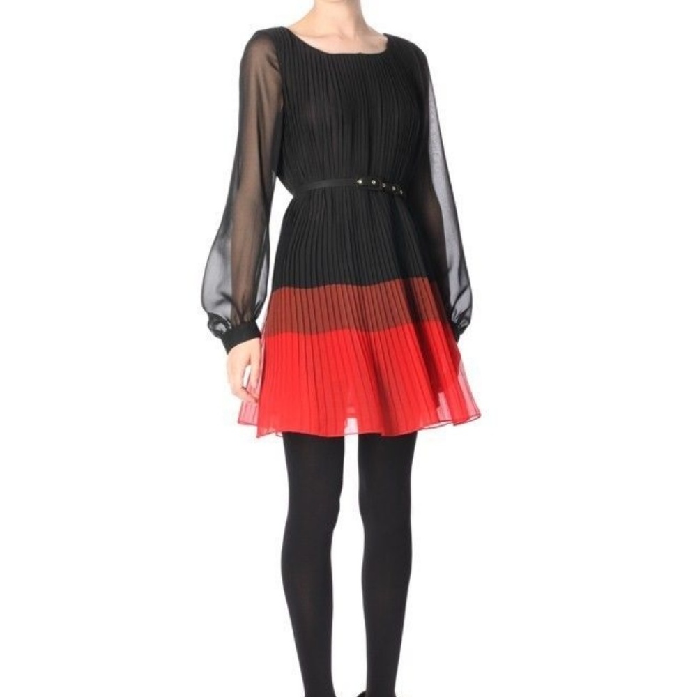FRENCH CONNECTION SHELBY PLEATED CHIFFON DRESS NWT 10 $178